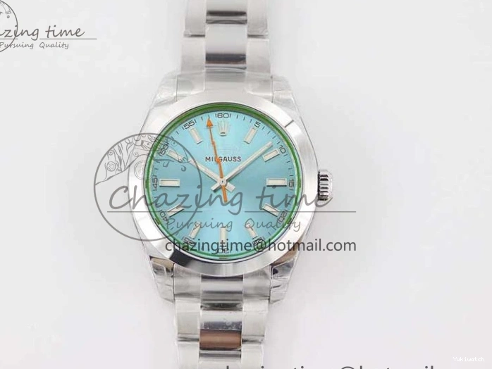 Milgauss 904L Bracelet Best Blue TWF SH3131 ICE Dial 1:1 on SS GV 116400 Edition 1231